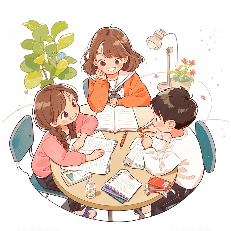 高清大图下载【趣麦麦图】高考学习场景