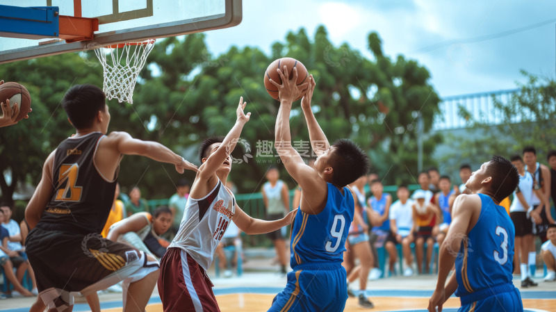 高清大图下载【趣麦麦图】篮球比赛场景
