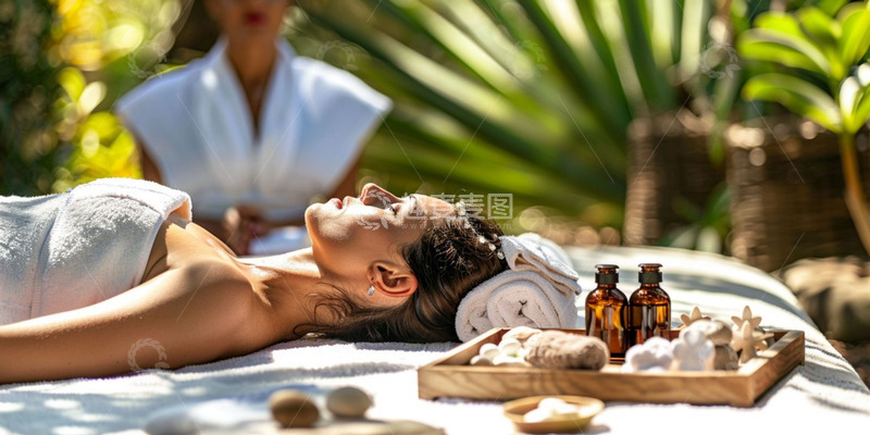 高清大图下载【趣麦麦图】实拍美容按摩场景