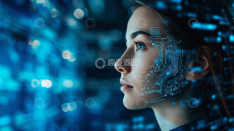 高清大图下载【趣麦麦图】智能科技可视化背景