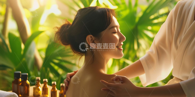 高清大图下载【趣麦麦图】美容院按摩人物实拍