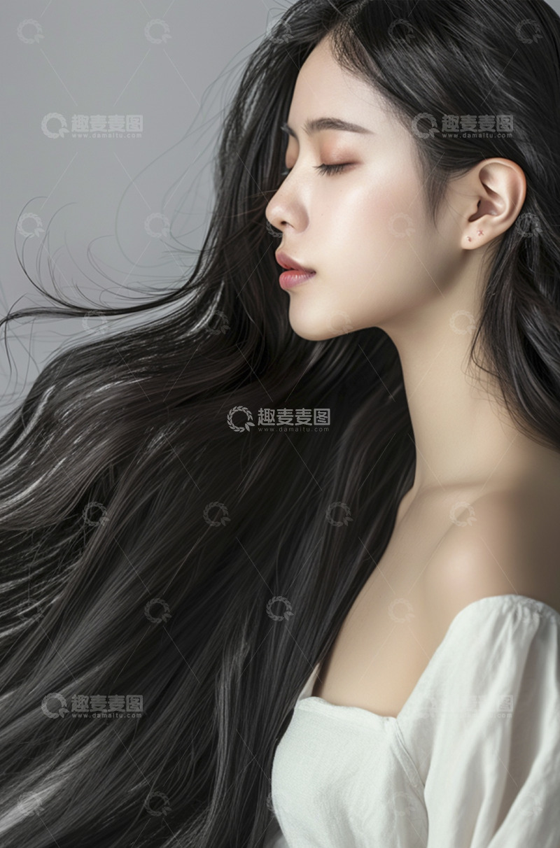 高清大图下载【趣麦麦图】实拍美发模特人物