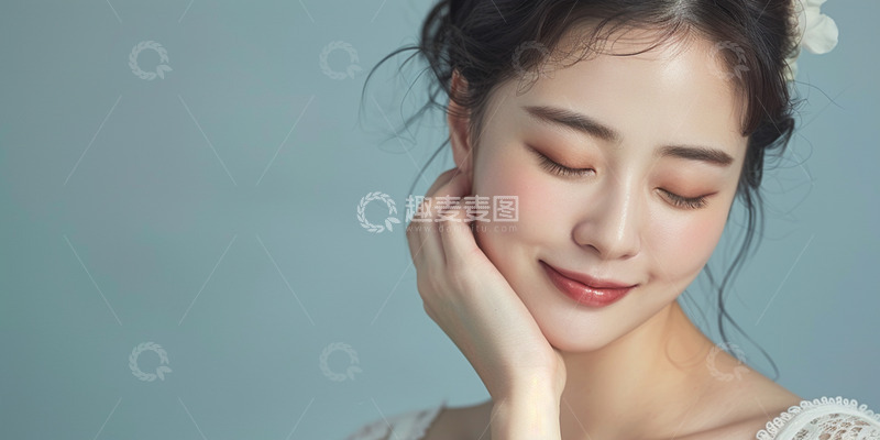 高清大图下载【趣麦麦图】实拍美容正脸人物