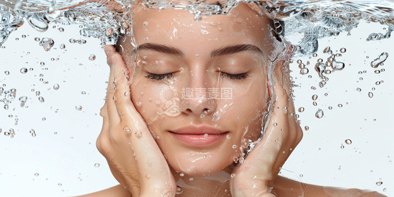 高清大图下载【趣麦麦图】美容模特正脸实拍