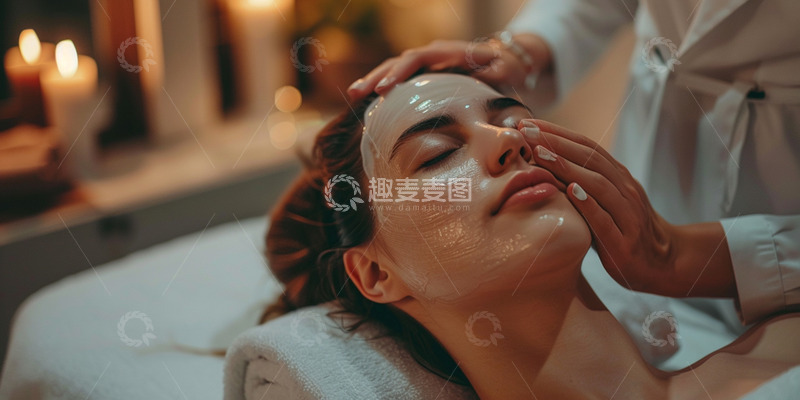 高清大图下载【趣麦麦图】美容院面部美容特写