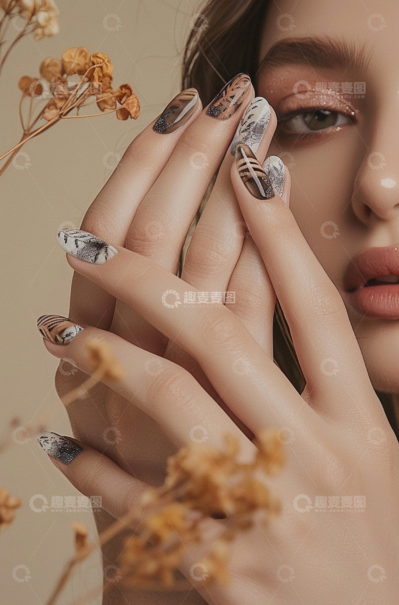 美甲模特手部实拍特写