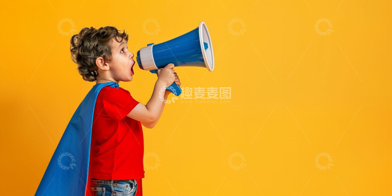 高清大图下载【趣麦麦图】斗篷喇叭男孩实拍