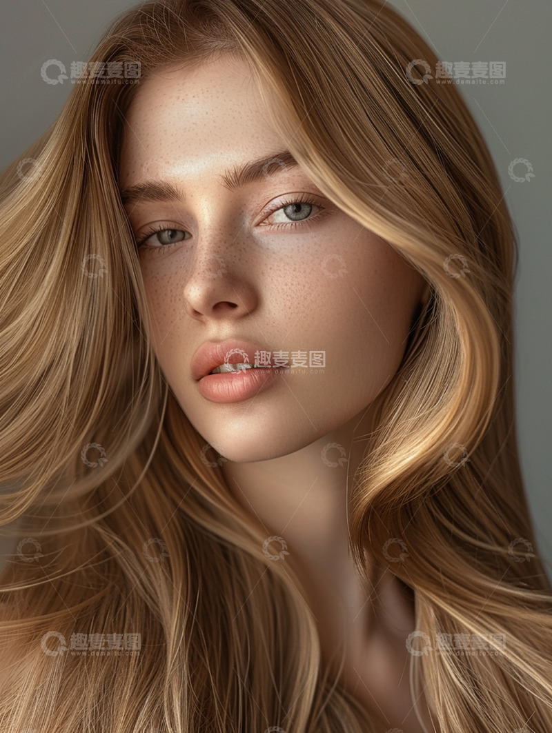 高清大图下载【趣麦麦图】美发行业模特人物