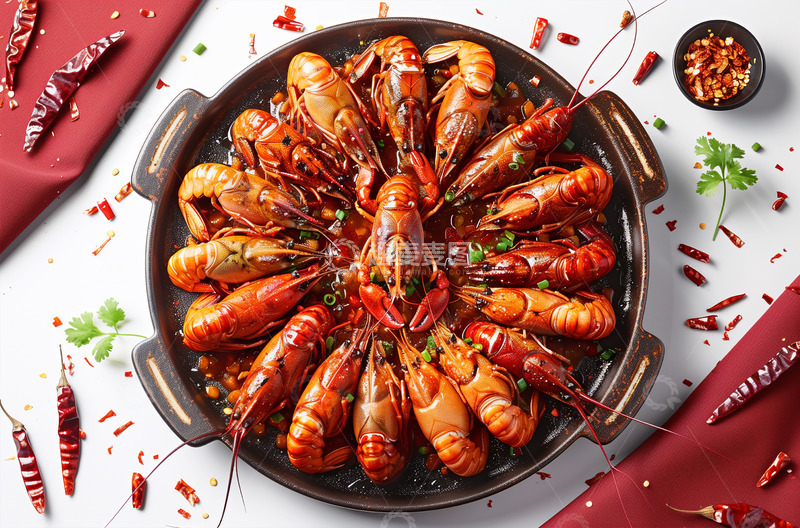 高清大图下载【趣麦麦图】一锅麻辣小龙虾AI摄影图