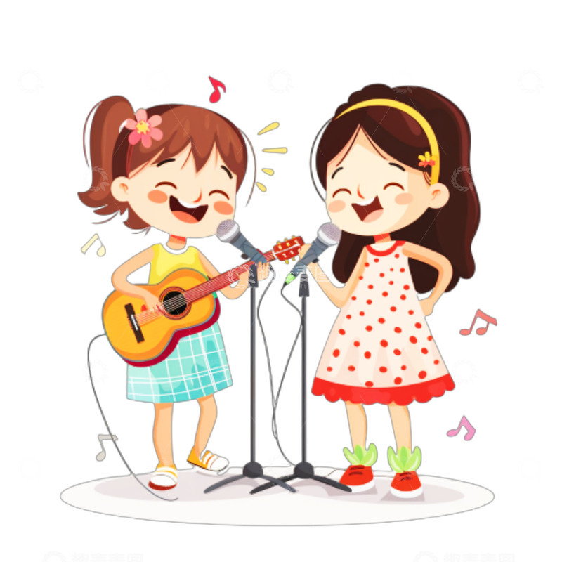 高清大图下载【趣麦麦图】两个舞台表演女孩