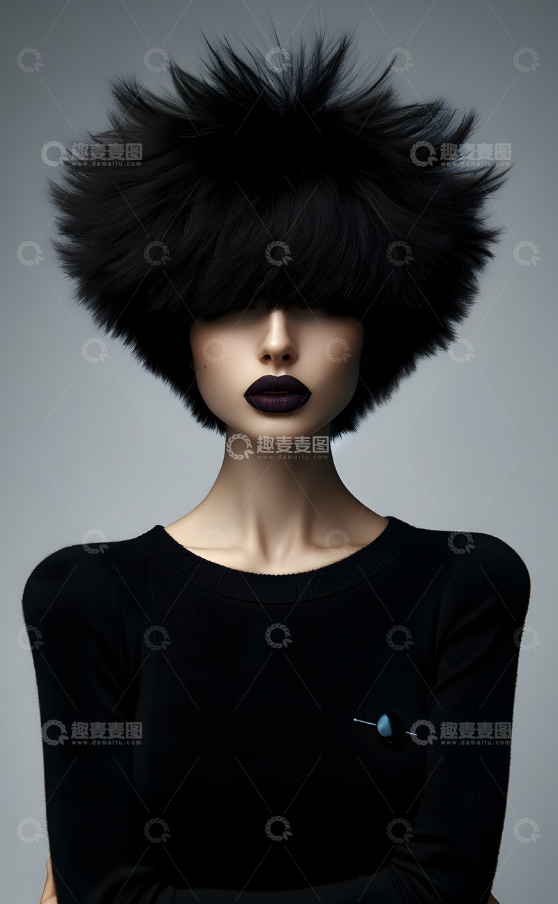 发型宣传海报模特摄影图