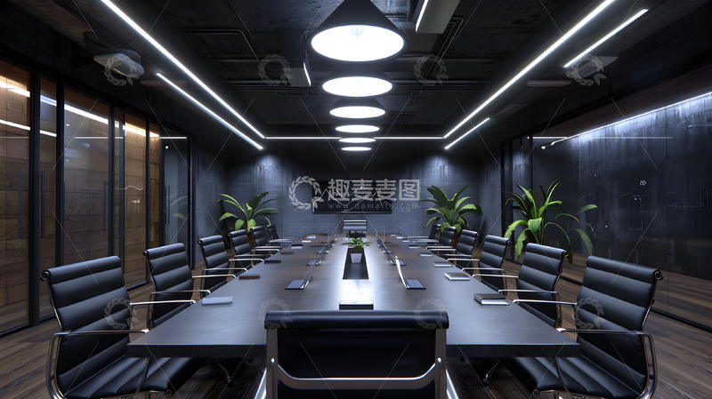 高清大图下载【趣麦麦图】现代风办公室会议室