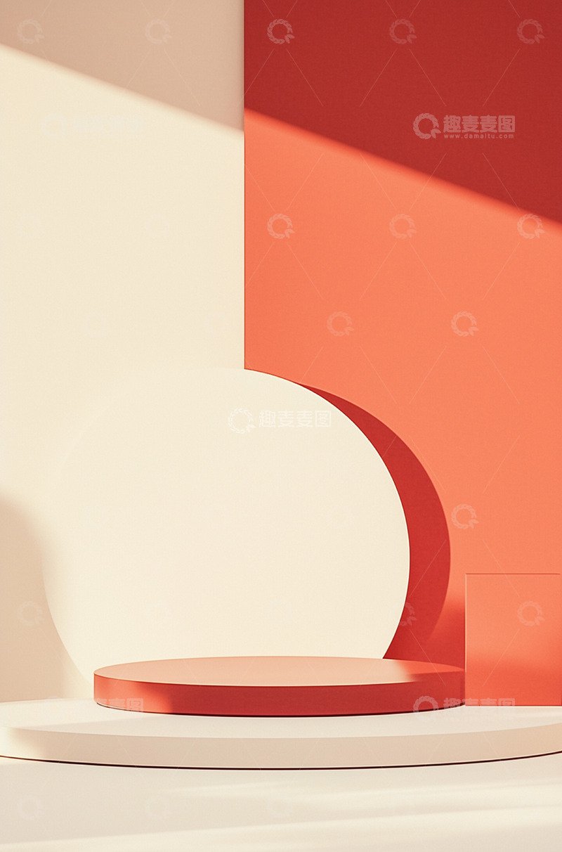 高清大图下载【趣麦麦图】618圆形电商展示台