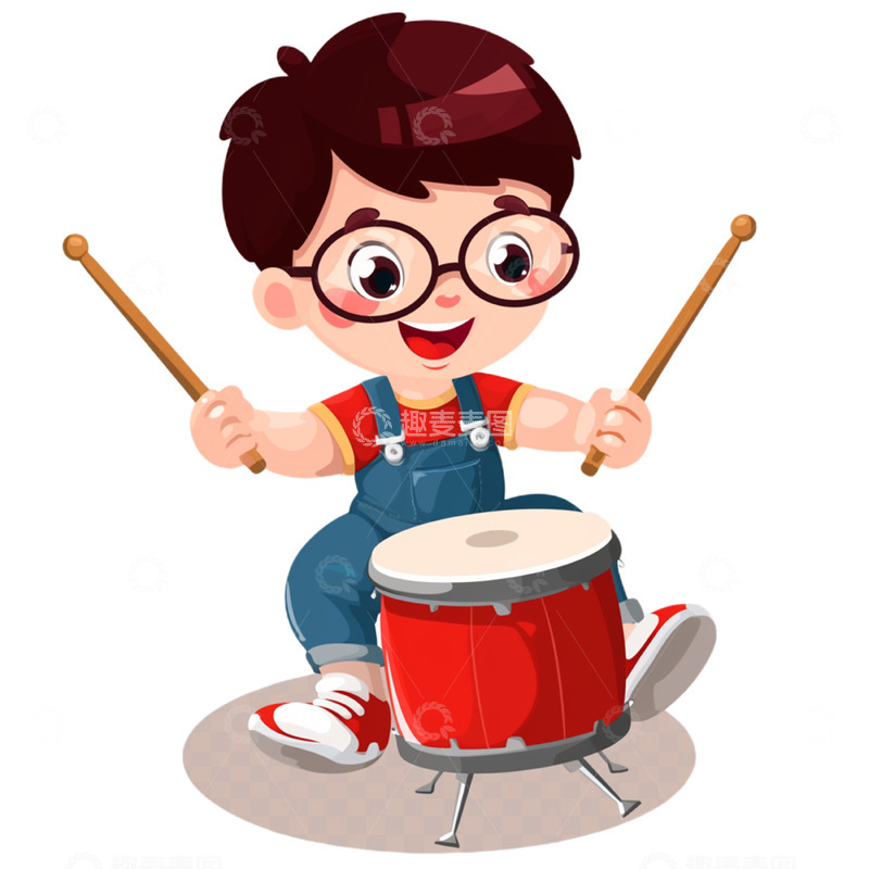 高清大图下载【趣麦麦图】培训班打鼓男孩