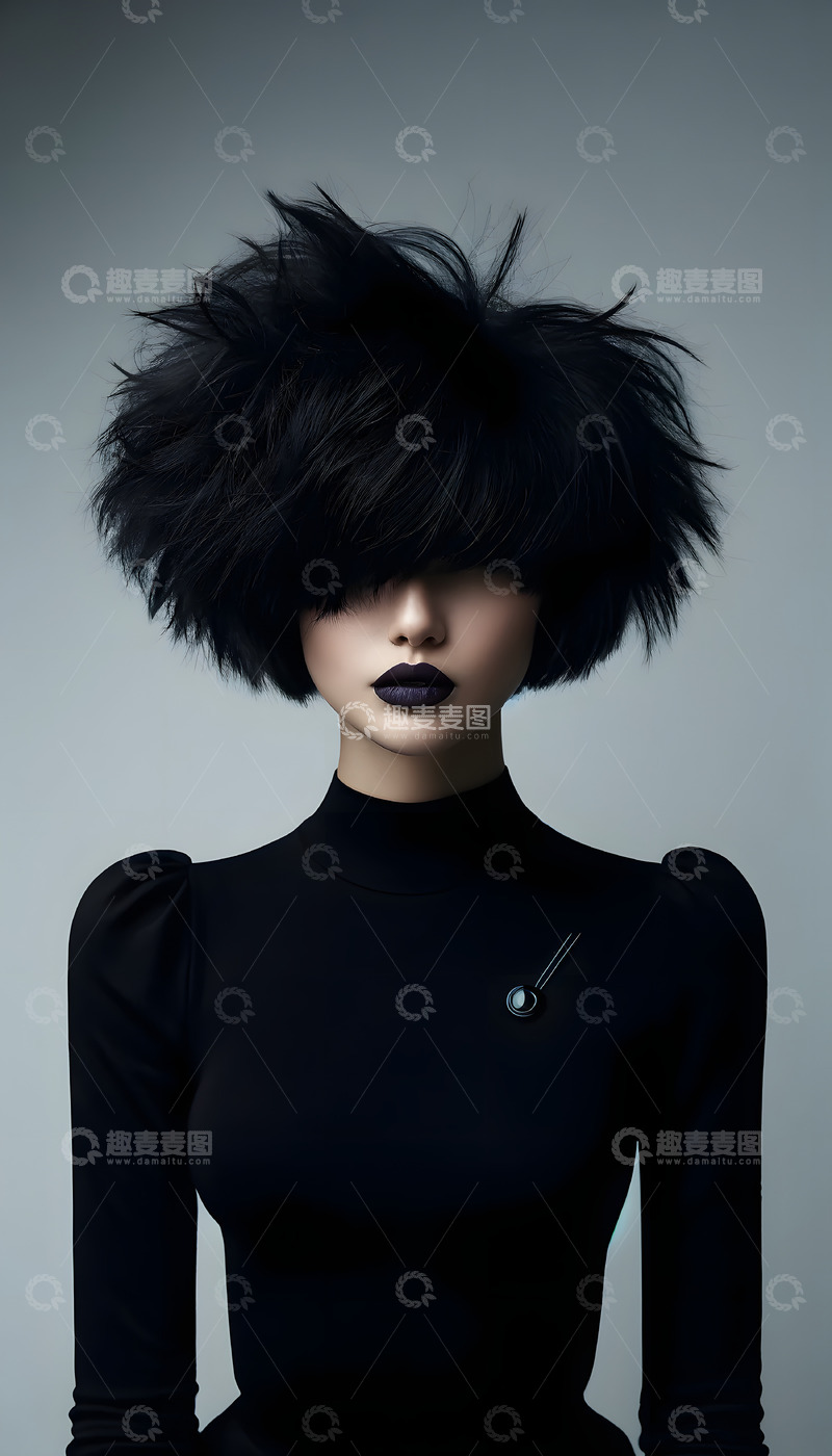高清大图下载【趣麦麦图】时尚前卫发型模特AI摄影图