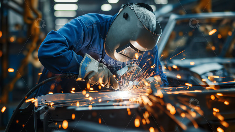 高清大图下载【趣麦麦图】焊接切割工人工作场景