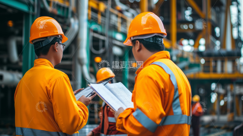 高清大图下载【趣麦麦图】建筑工程工地视察