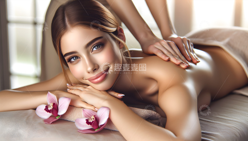 高清大图下载【趣麦麦图】美丽女人做SPA摄影素材