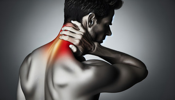 按摩颈椎男性模特AI摄影图