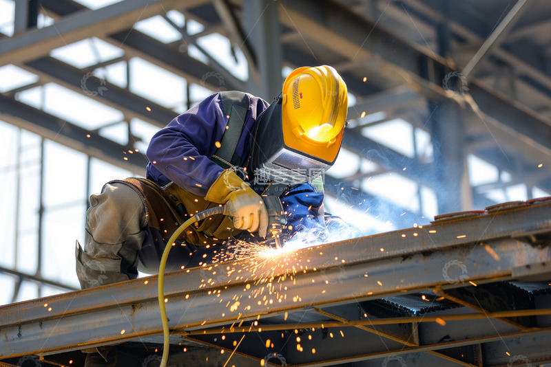 高清大图下载【趣麦麦图】焊工电焊技术工人现场工作
