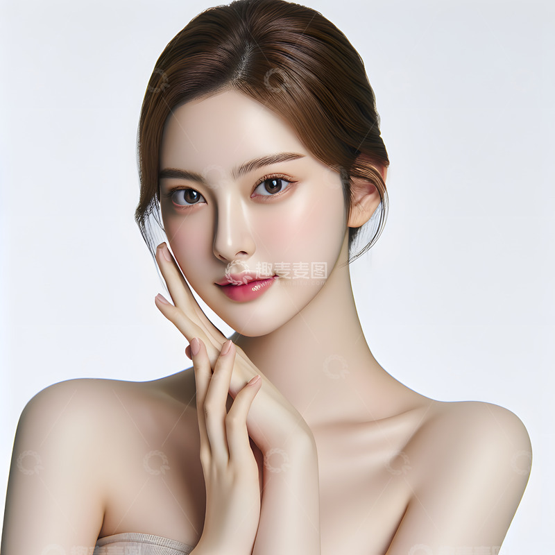 高清大图下载【趣麦麦图】美白美容皮肤护理模特摄影图