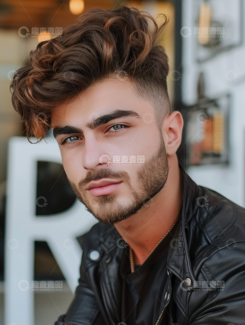 高清大图下载【趣麦麦图】男士发型模特AI摄影图