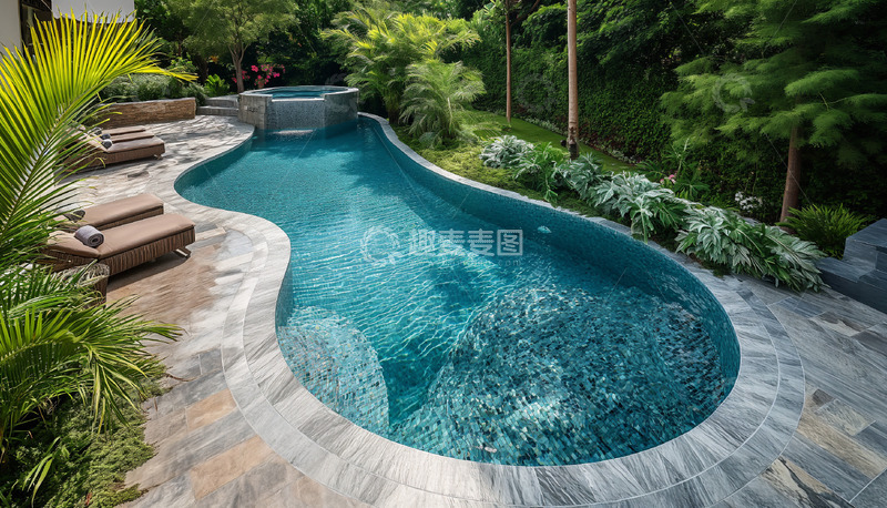 高清大图下载【趣麦麦图】游泳池背景摄影