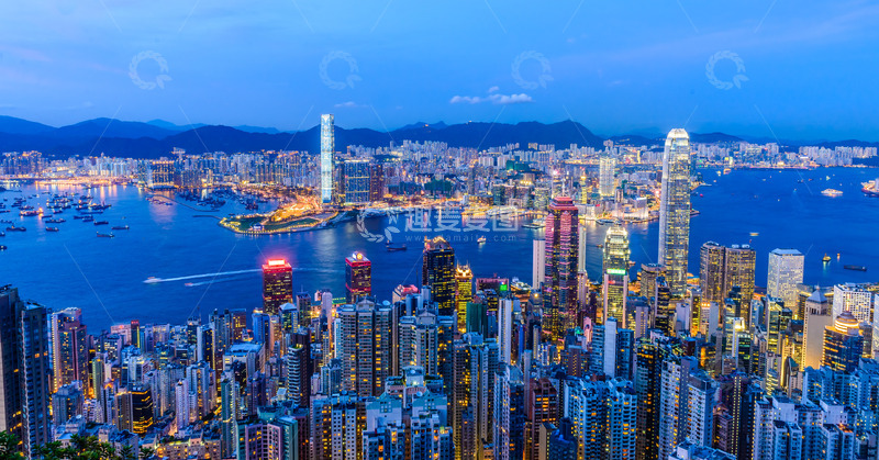 高清大图下载【趣麦麦图】城市海岸线大楼建筑