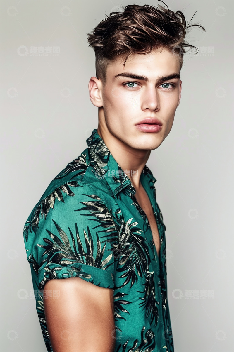 高清大图下载【趣麦麦图】男模AI摄影人物素材