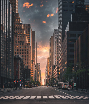 纽约街道城市美丽景观