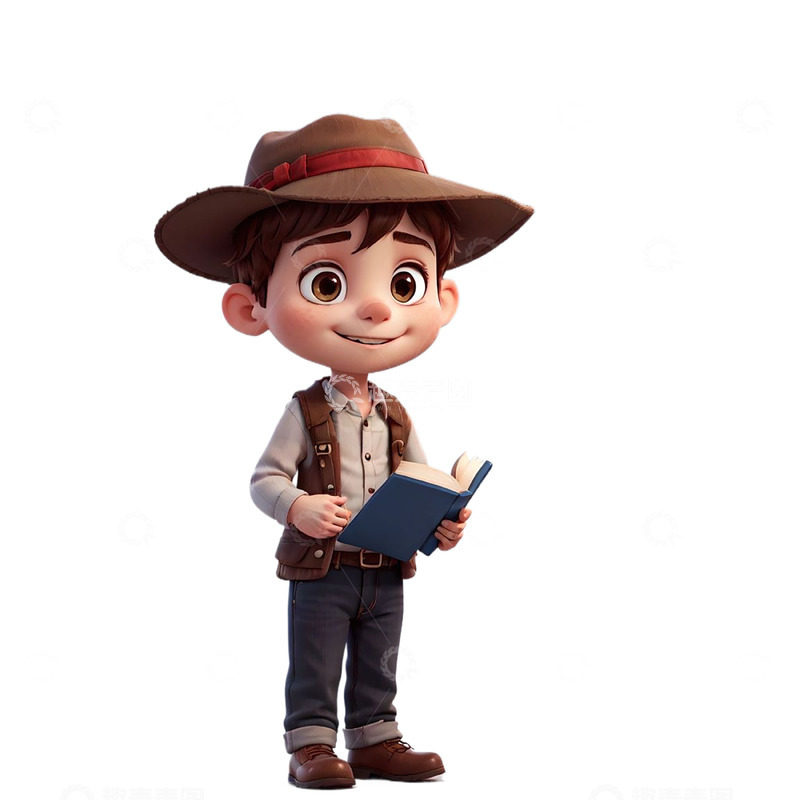 高清大图下载【趣麦麦图】带着帽子的皮克斯男孩