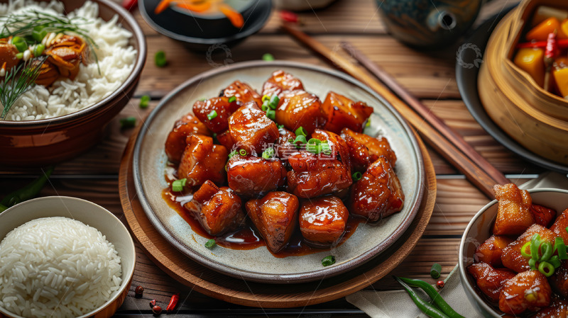 高清大图下载【趣麦麦图】美味红烧肉摄影