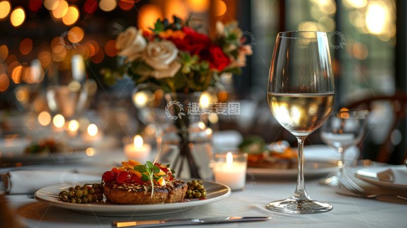 高清大图下载【趣麦麦图】浪漫西餐牛排