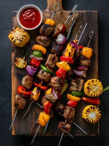 烧烤串串AI摄影图
