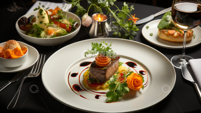 高清大图下载【趣麦麦图】西式美食摆拍背景