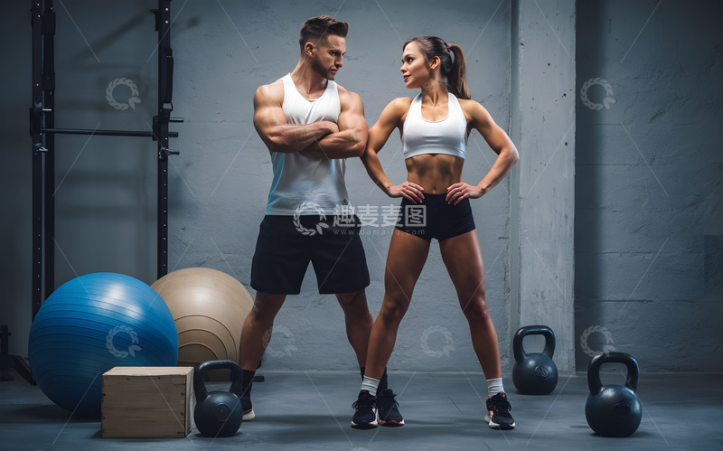 高清大图下载【趣麦麦图】健身房锻炼的人物摄影