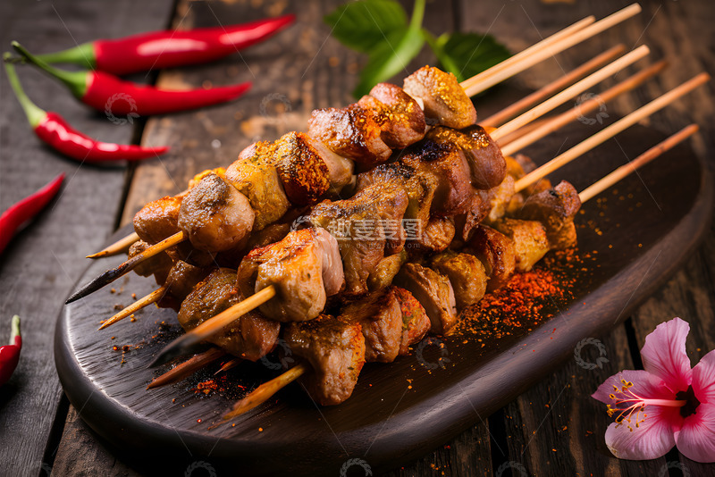 高清大图下载【趣麦麦图】羊肉串烧烤美食摄影图