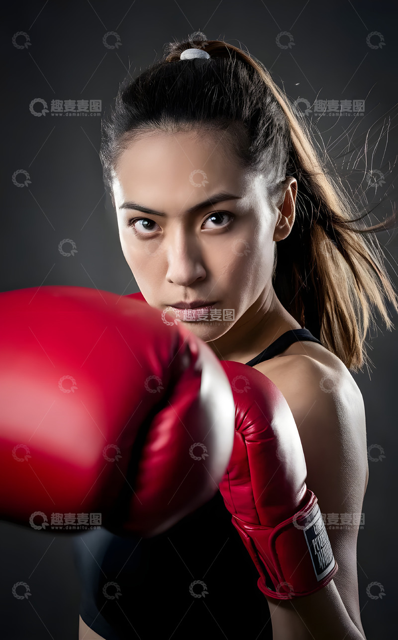 高清大图下载【趣麦麦图】拳击运动人物AI摄影图