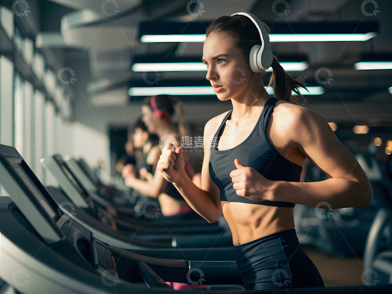 高清大图下载【趣麦麦图】跑步健身跑步训练的人物AI摄影图