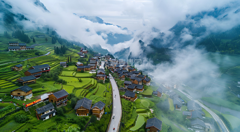 高清大图下载【趣麦麦图】梯田自然风景拍摄背景