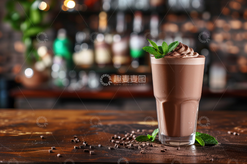 高清大图下载【趣麦麦图】-巧克力奶昔下午茶