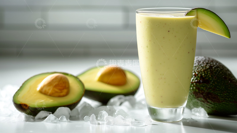 高清大图下载【趣麦麦图】牛油果奶昔饮品