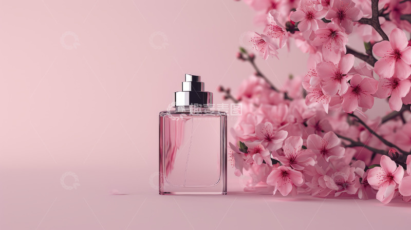 高清大图下载【趣麦麦图】装饰水晶香水瓶海报背景