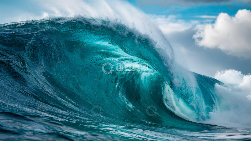 高清大图下载【趣麦麦图】大海海浪风景AI摄影图