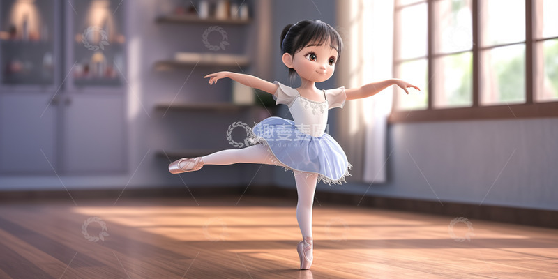 高清大图下载【趣麦麦图】暑期舞蹈培训班女孩