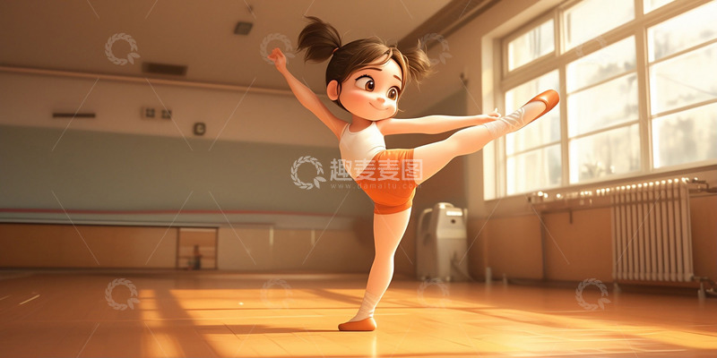 高清大图下载【趣麦麦图】暑期培训班舞蹈女孩