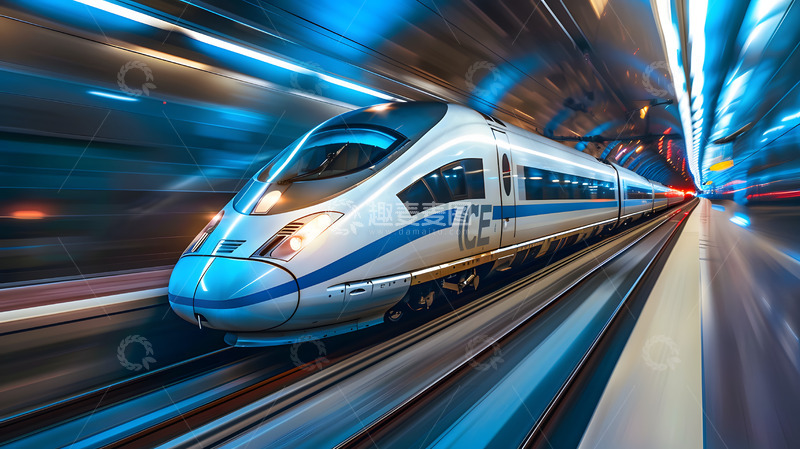高清大图下载【趣麦麦图】高速高铁动车摄影图