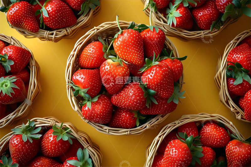 高清大图下载【趣麦麦图】草莓拼盘 水果实拍摄影 草莓拍摄场景