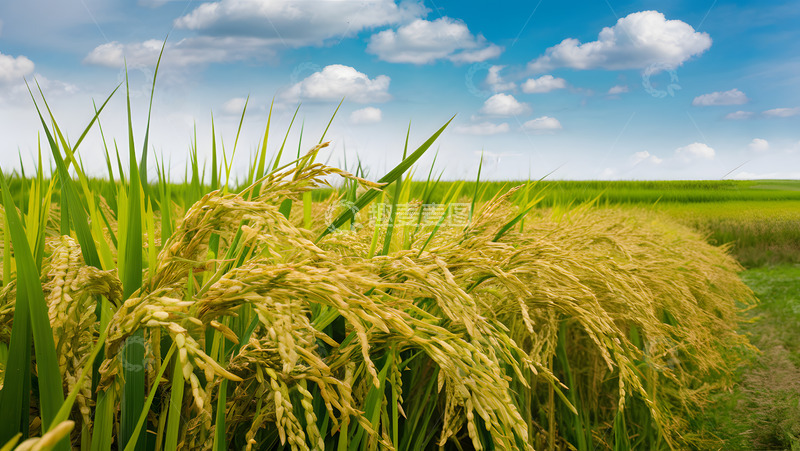 高清大图下载【趣麦麦图】麦穗麦浪景色AI摄影图