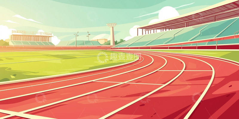 高清大图下载【趣麦麦图】卡通阳光操场背景